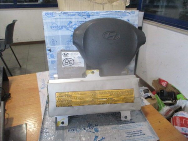 Kit Airbags HYUNDAI SANTA FE I 2005 2.0CRDI 16V TURBO 125CV 5P PRETO SEM TABLIER